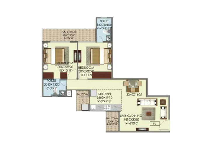 Serenas 2bhk-type-2