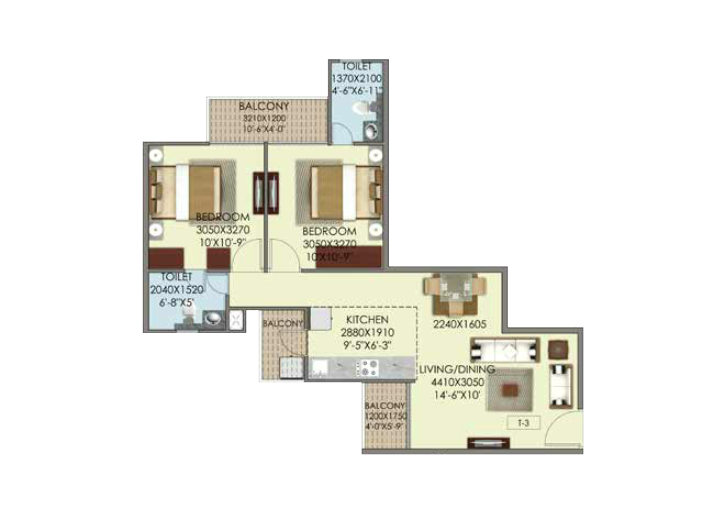 Serenas 2bhk-type-3