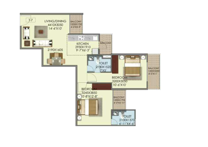 Serenas 2bhk-type-7