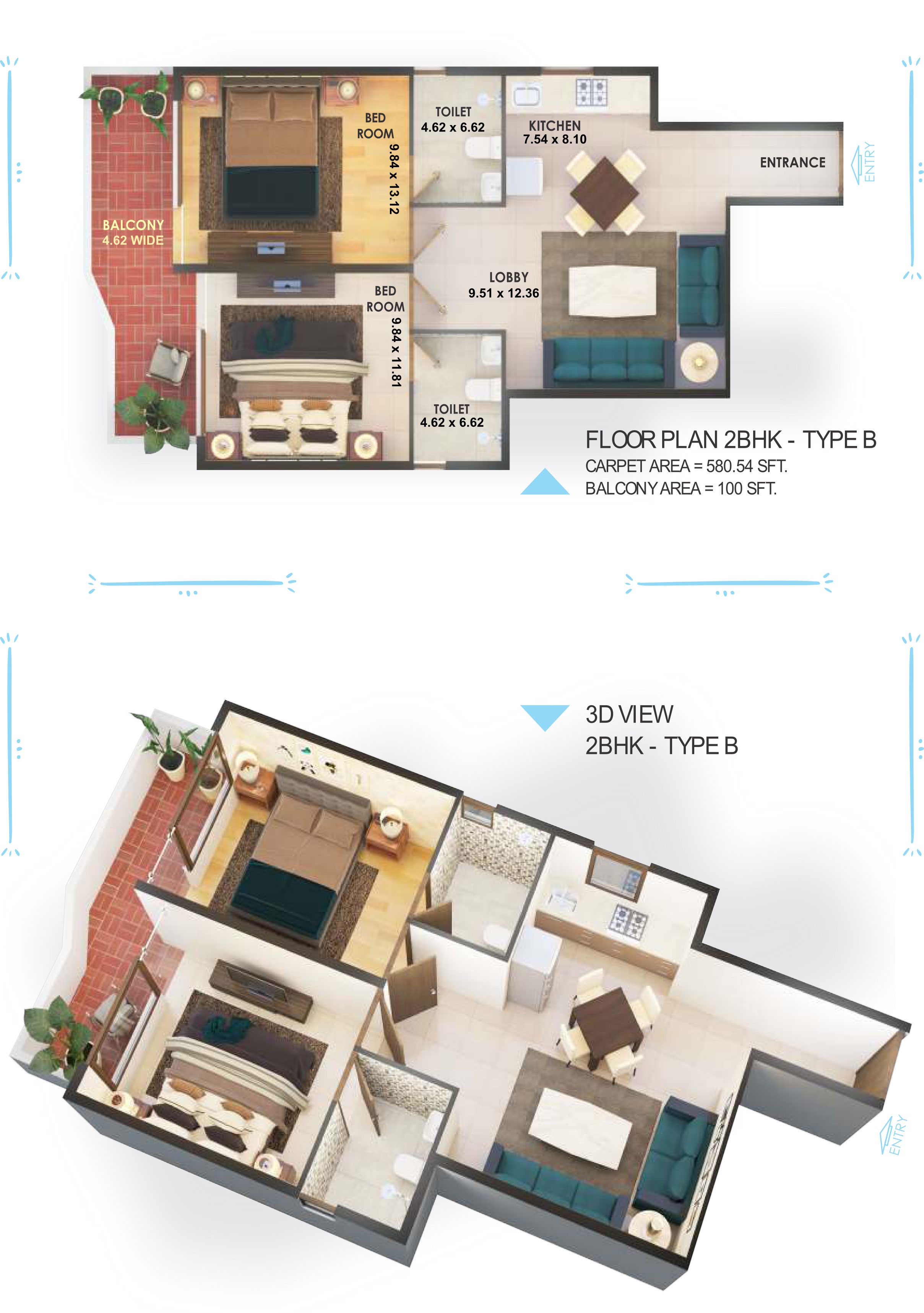 Fusion-2BHK-Type-B
